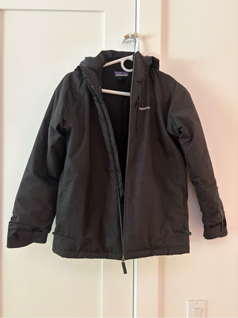 Patagonia Kids Black Hooded Puffer Jacket
